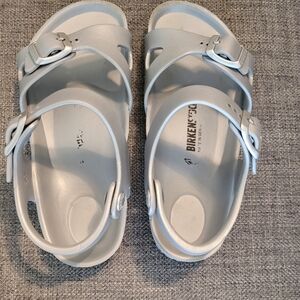 Birkenstock Kids Silver Arizona Sandals